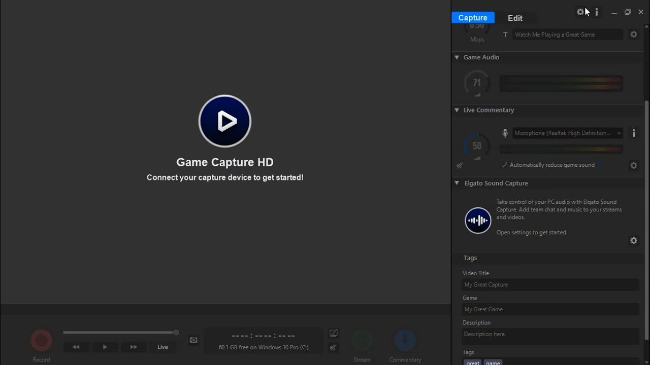 elgato game capture software download failed